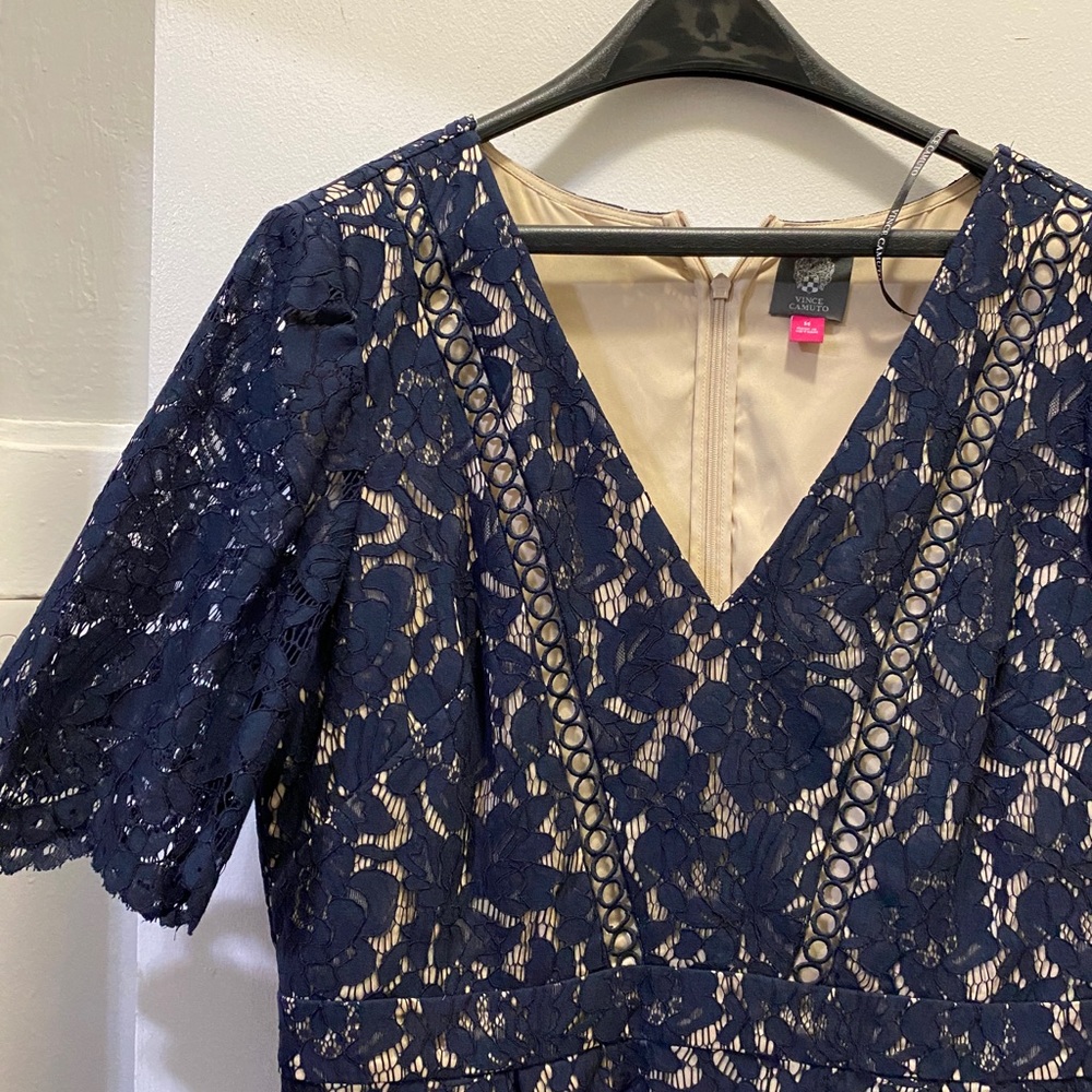 Vince Camuto Navy lace dress
